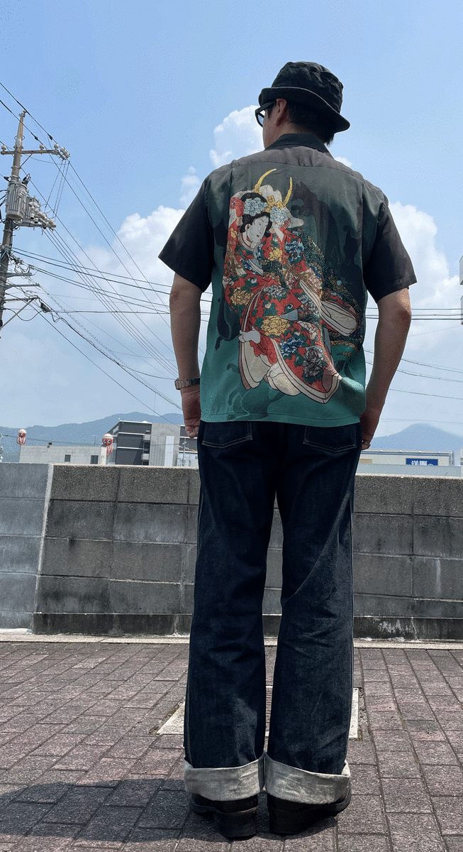 東洋スカジャン「BLACK TIGER×ALOHA HAWAII」リバーシブルサテン