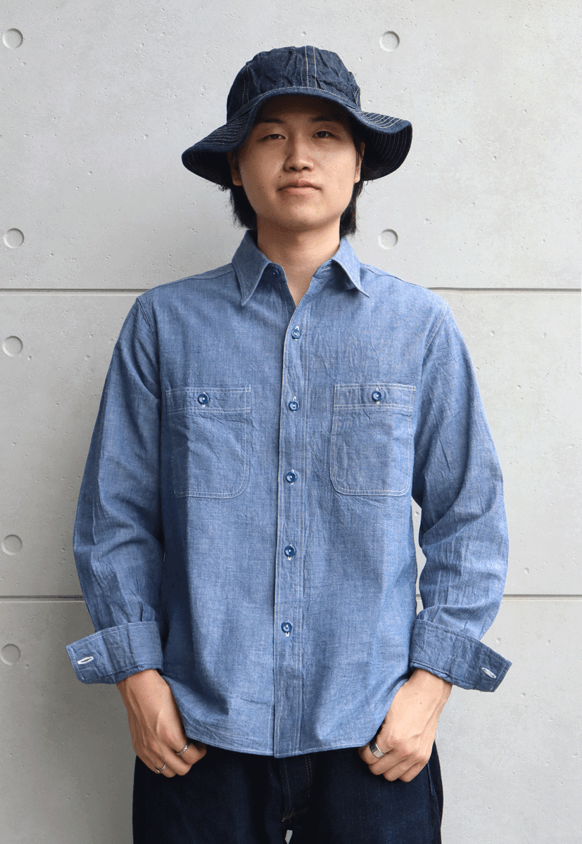 BUZZ RICKSON'S U.S.N. S/Sシャンブレーシャツ L 今季最後の再入荷！ BUZZ RICKSON'S（バズリクソンズ） U.S.NAVY