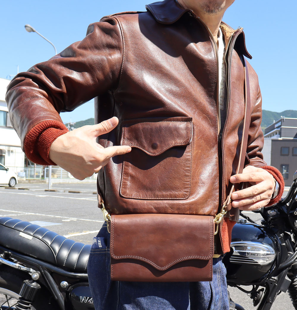 Out of Trad A-2型 フライトジャケット エポレット ブラウン M ART BROWN アートブラウンの新作！！ ホーウィン社クロムエクセル