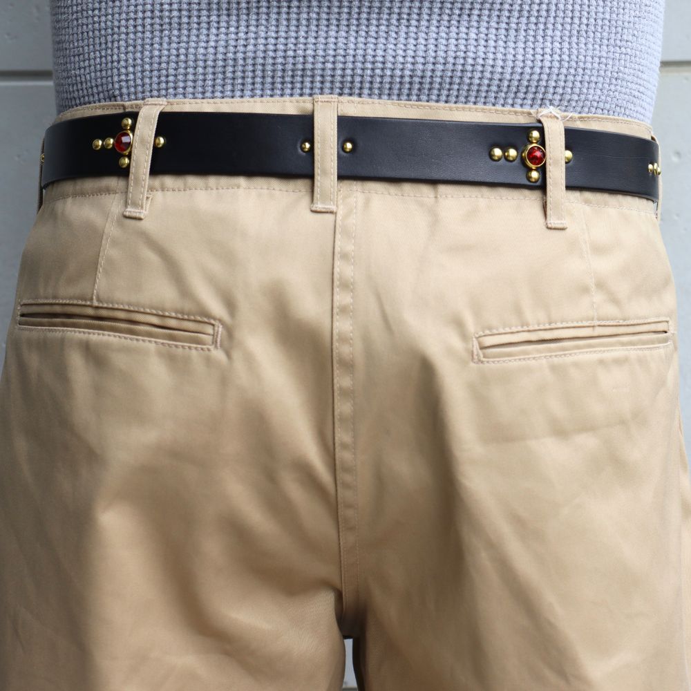 CUSHMAN / クッシュマン シンプルな職人手打ちの スタッズベルト