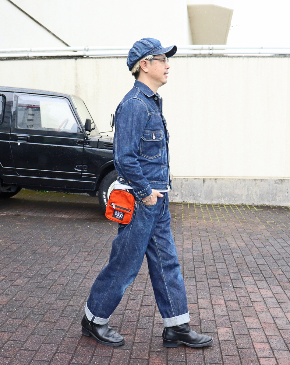 稀少品・美品サムライジーンズ 祝15周年デニムポーチ SAMURAI JEANS