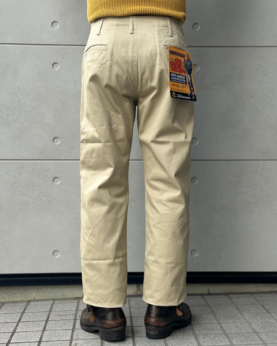 トイズマッコイ　TOYS McCOY スティーブマックイーン　チノパン　大脱走 TOYS McCOY ヒルツモデル・トラウザーズ No.TMP2402 映画「大脱走