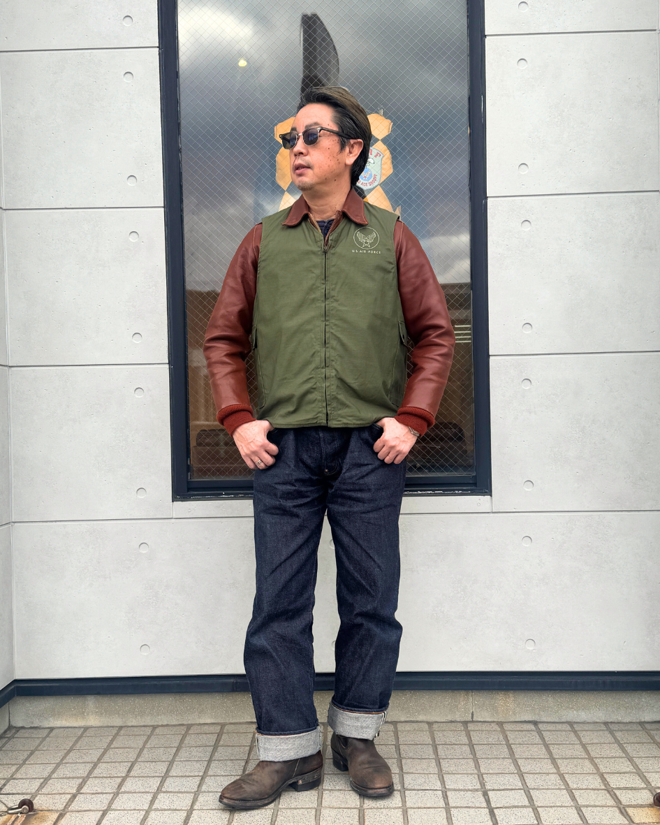 From BUZZ RICKSON'S: A vest is essential for an American casual