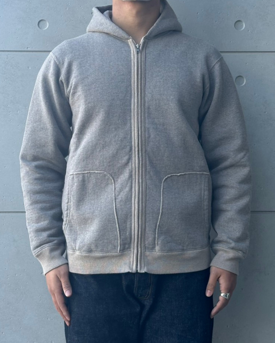 デラックスウエア/DELUXE WARE/フルジップパーカー/グレー DELUXEWARE（デラックスウエア） パーカー FULLZIP PARKA PLAIN