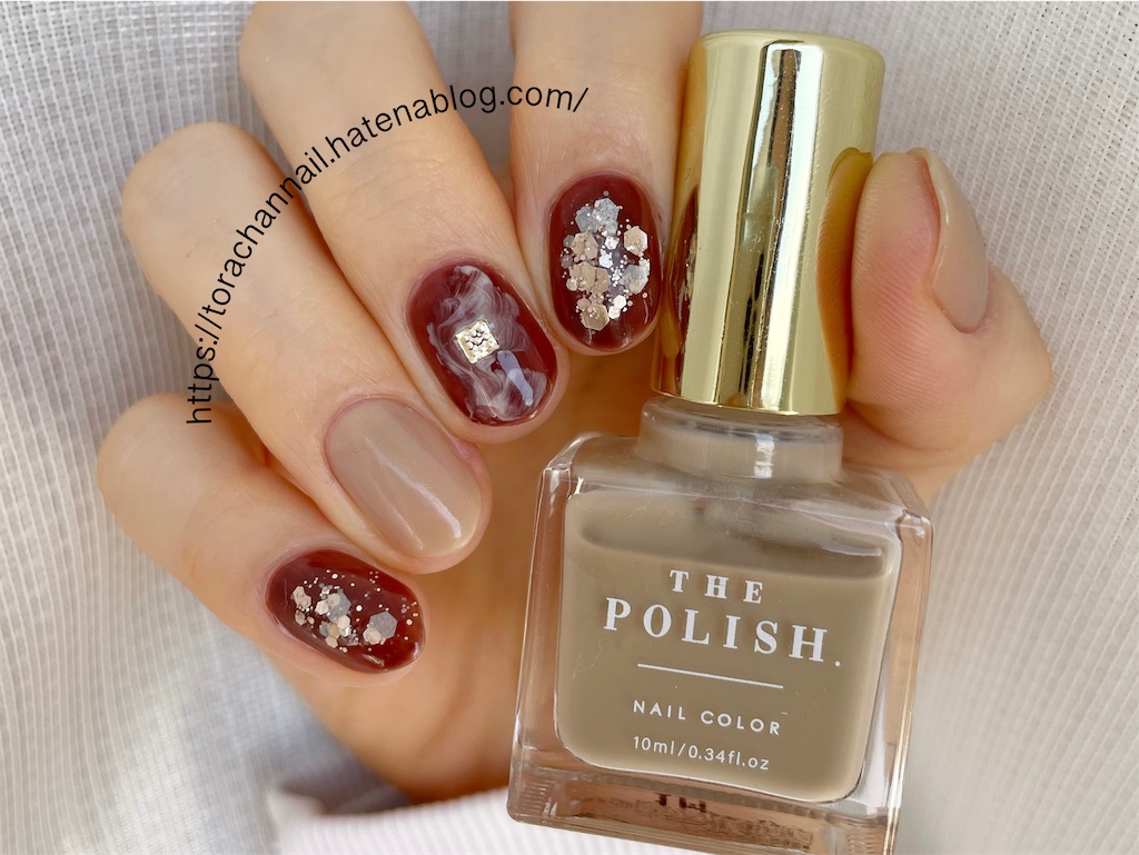 THE POLISH.ブラックティー✖️スカルプチャーとNOVELグリッターの