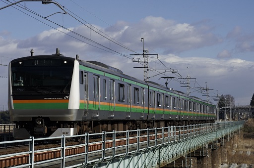 うらたま 宇都宮線205系8連を箒川で - 西さがみ改札口