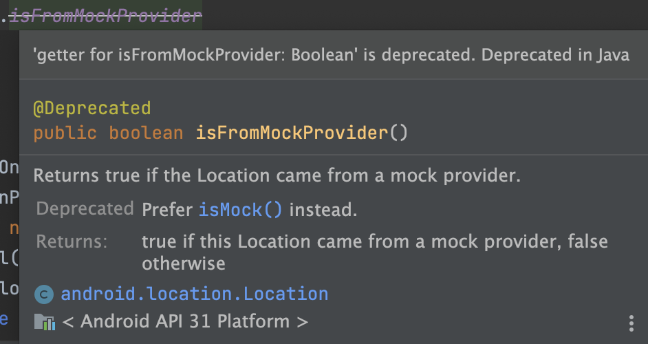isFromMockProviderはdeprecated