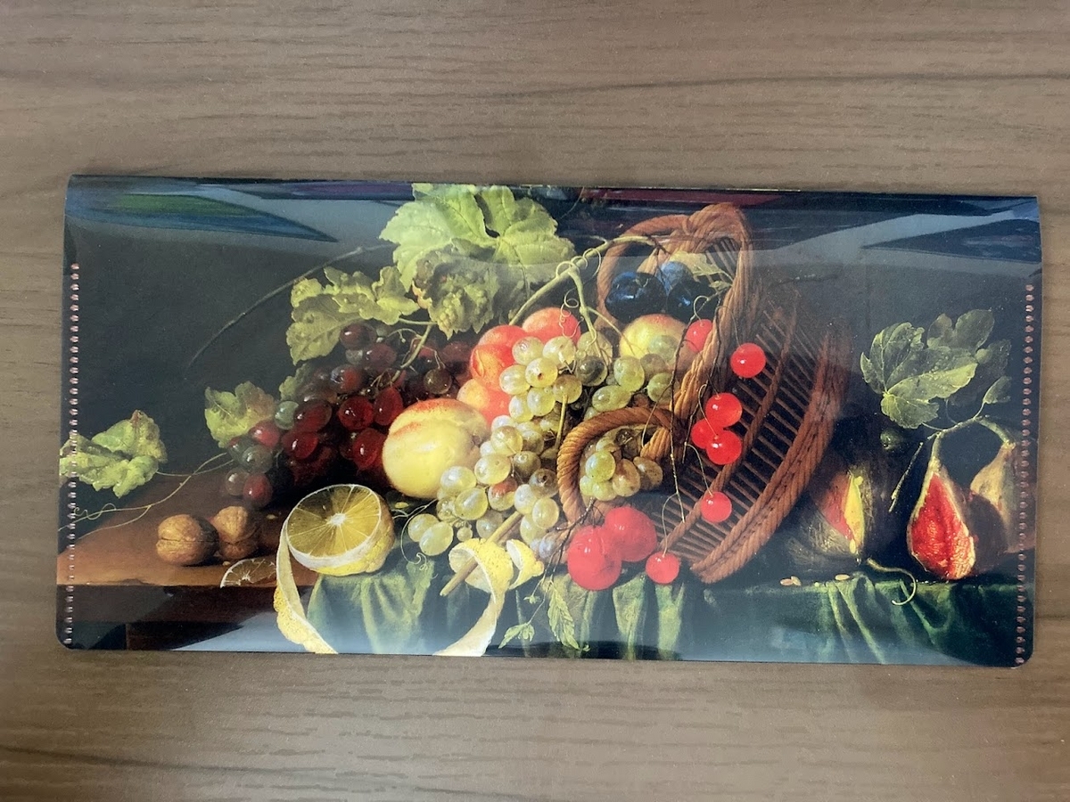 静物画 果物の盛り合わせ 金色フレーム 国立西洋美術館 果物籠のある静物｜国立西洋美術館