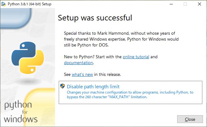 Python　install