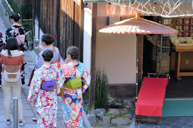 京都　着物　女子会