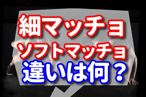 細マッチョとソフトマッチョの違いは何?