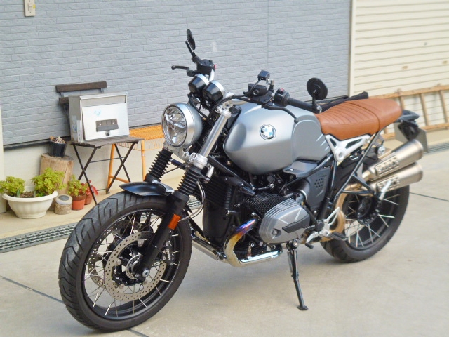  Rninet バーエンドミラー RnineTスクランブラー バーエンドミラー装着 - チーターはソロツーでいく