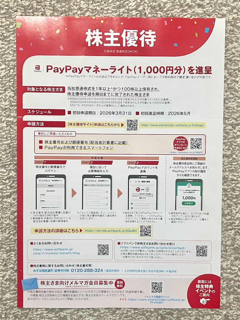 株主優待案内