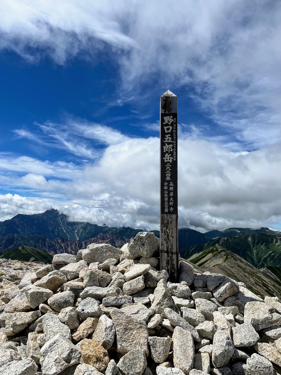 野口五郎岳