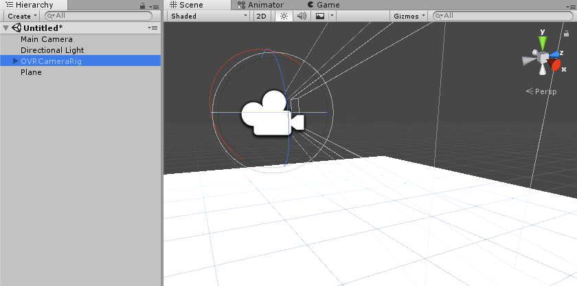 f:id:toruyy:20181127003100p:plain OVRCameraRigを追加した様子のスクリーンショット