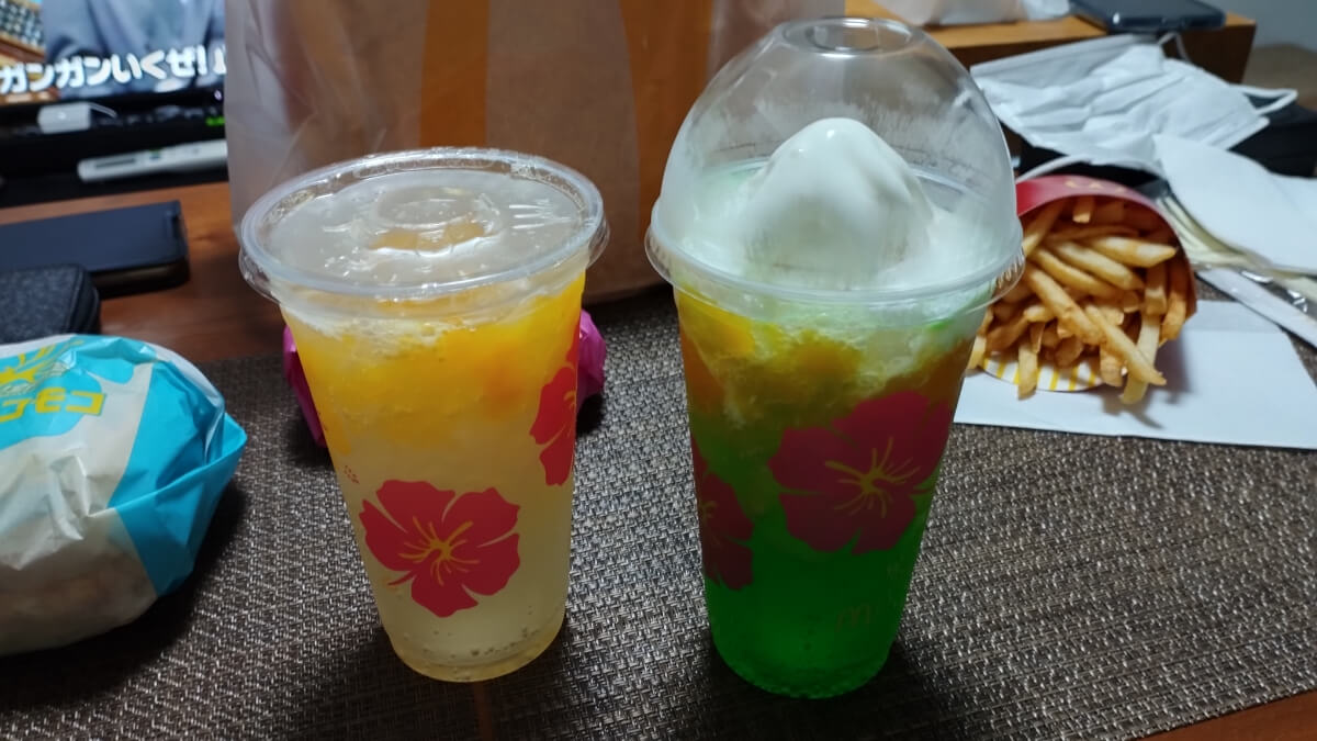夏マックのグリーンハワイとトロピカルフルーツ
