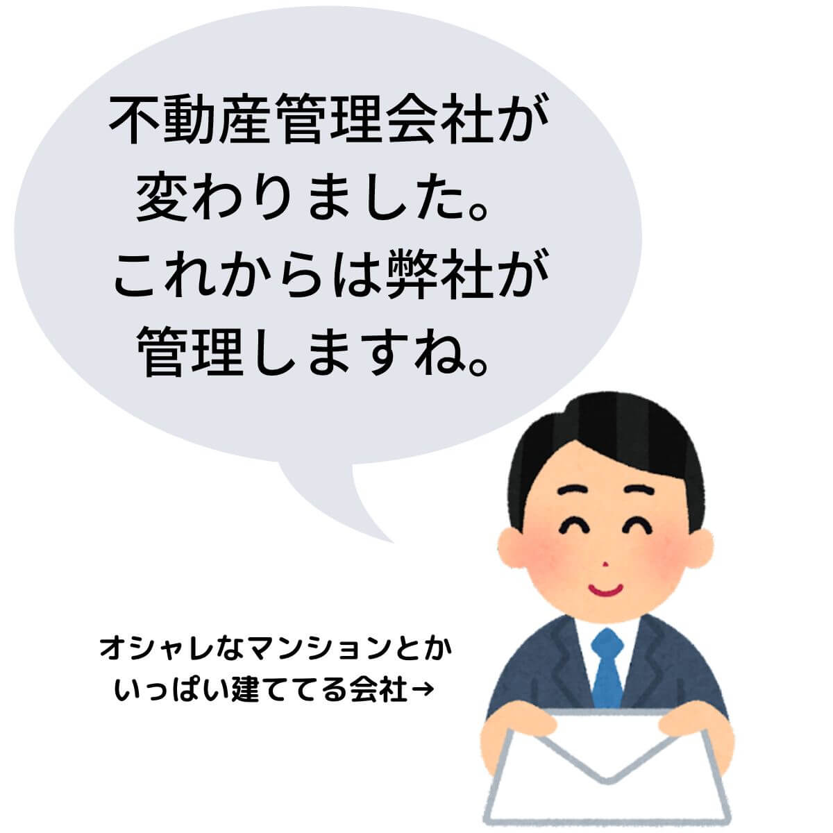 住んでるマンションの不動産管理会社が変わった連絡