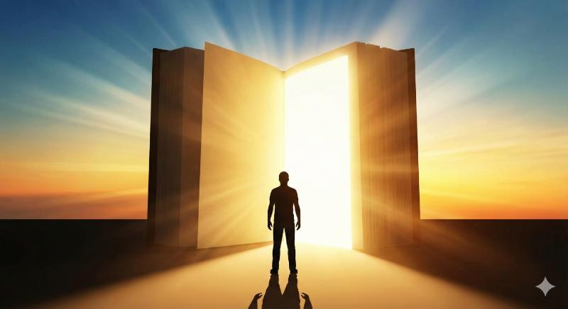 新しい世界（知識や体験）への一歩を踏み出す、希望と決意を表現しました。