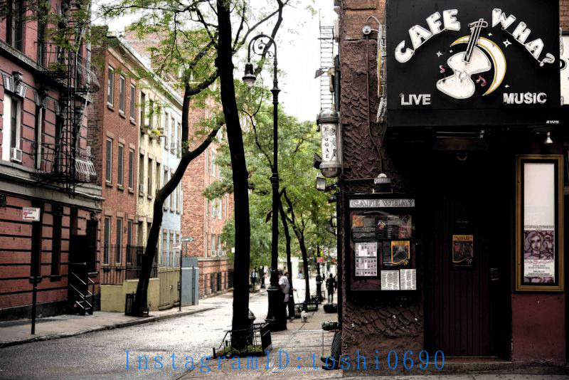 Bob DylanゆかりのCafe Wha?を訪れた時の写真