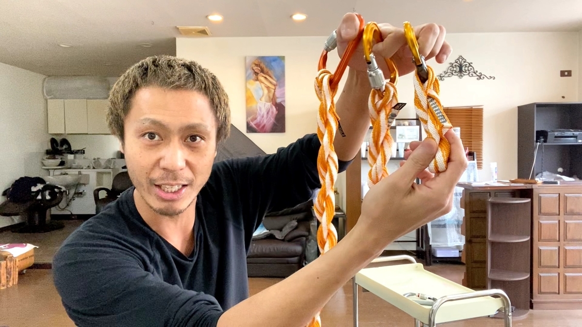 PETZL(ペツル) スタノー スリング(ダイニーマスリング)とPETZL(ペツル) カラビナ