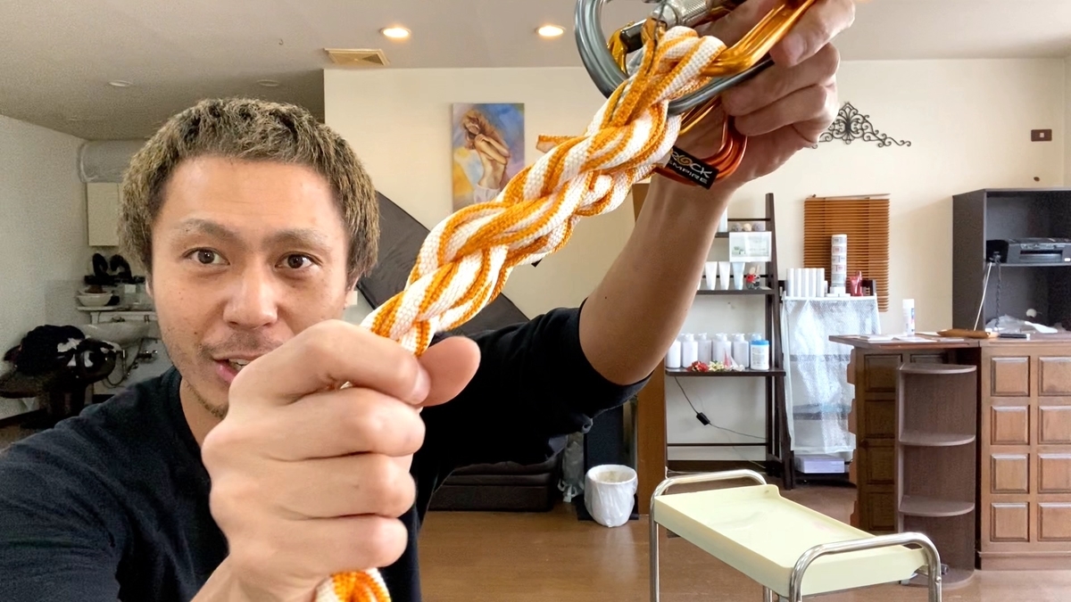 PETZL(ペツル) スタノー スリング(ダイニーマスリング)とPETZL(ペツル) カラビナ