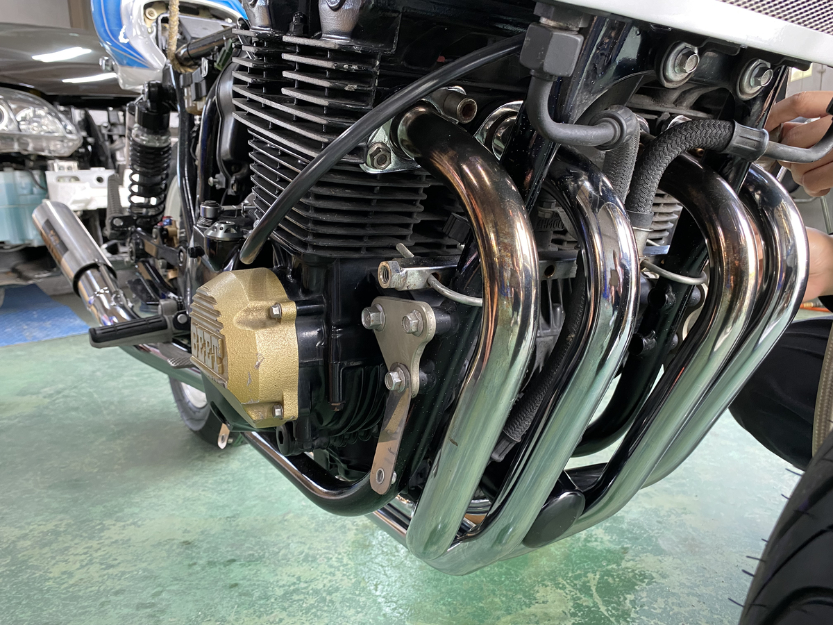 xjr400初期型4HMのマフラーの取り付け方 - Toshiの悪あがき