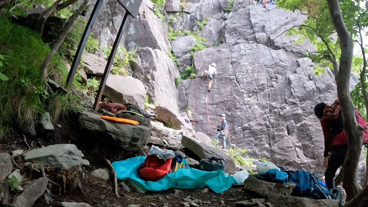 榛名山 黒岩 クライミング練習