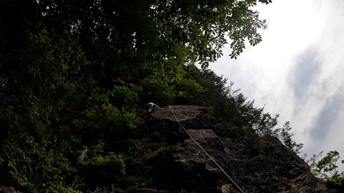 榛名山 黒岩 クライミング練習