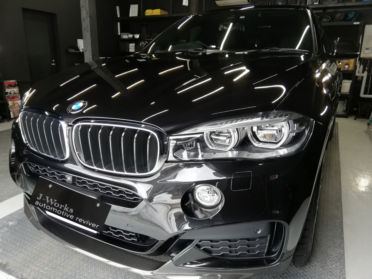 BMW/X6 ボディ研磨+樹脂硬化型コーティング【Ω /OMEGA】車内クリーニング+レザー保湿トリートメント札幌