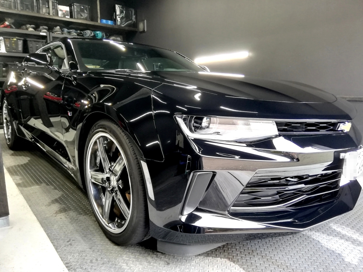 シボレー/カマロ６RS 樹脂硬化型コーティング【Ω/OMEGA】定期メンテナンス 札幌２