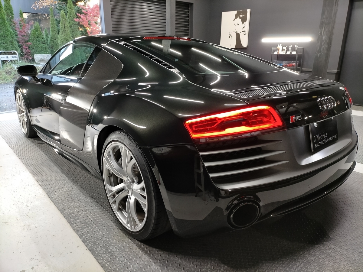 アウディ/ R8 V10 5.2FSI Quattroボディ磨き＋樹脂硬化型コーティング【Ω/OMEGA】札幌北広島４