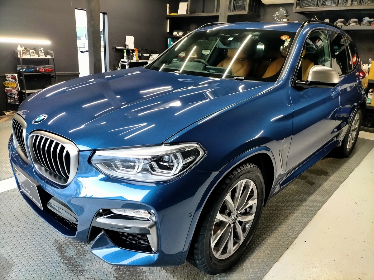 BMW/X3 M40d 樹脂硬化型コーティング【Ω/OMEGA】2年目定期メンテナンス＋ルームクリーニング＋本革保湿ケア札幌北広島江別恵庭千歳石狩岩見沢１