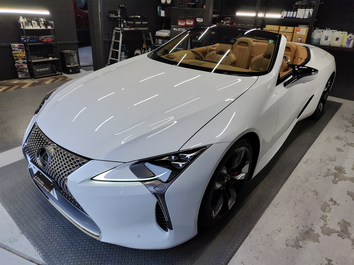 レクサスLC 500 コンバーチブル 幌＋ボディ＋内装レザーフルコーティング札幌北広島恵庭江別千歳ディーラー