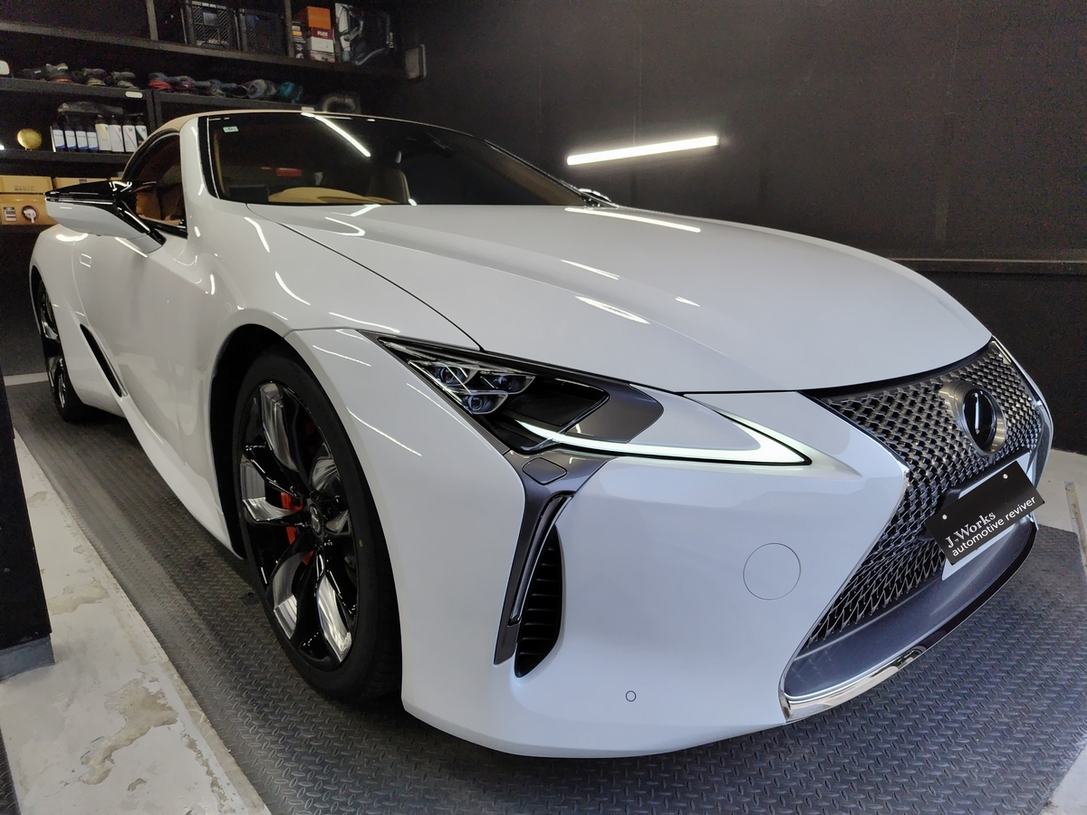 レクサスLC 500 コンバーチブル 幌＋ボディ＋内装レザーフルコーティング札幌北広島恵庭江別千歳ディーラー１