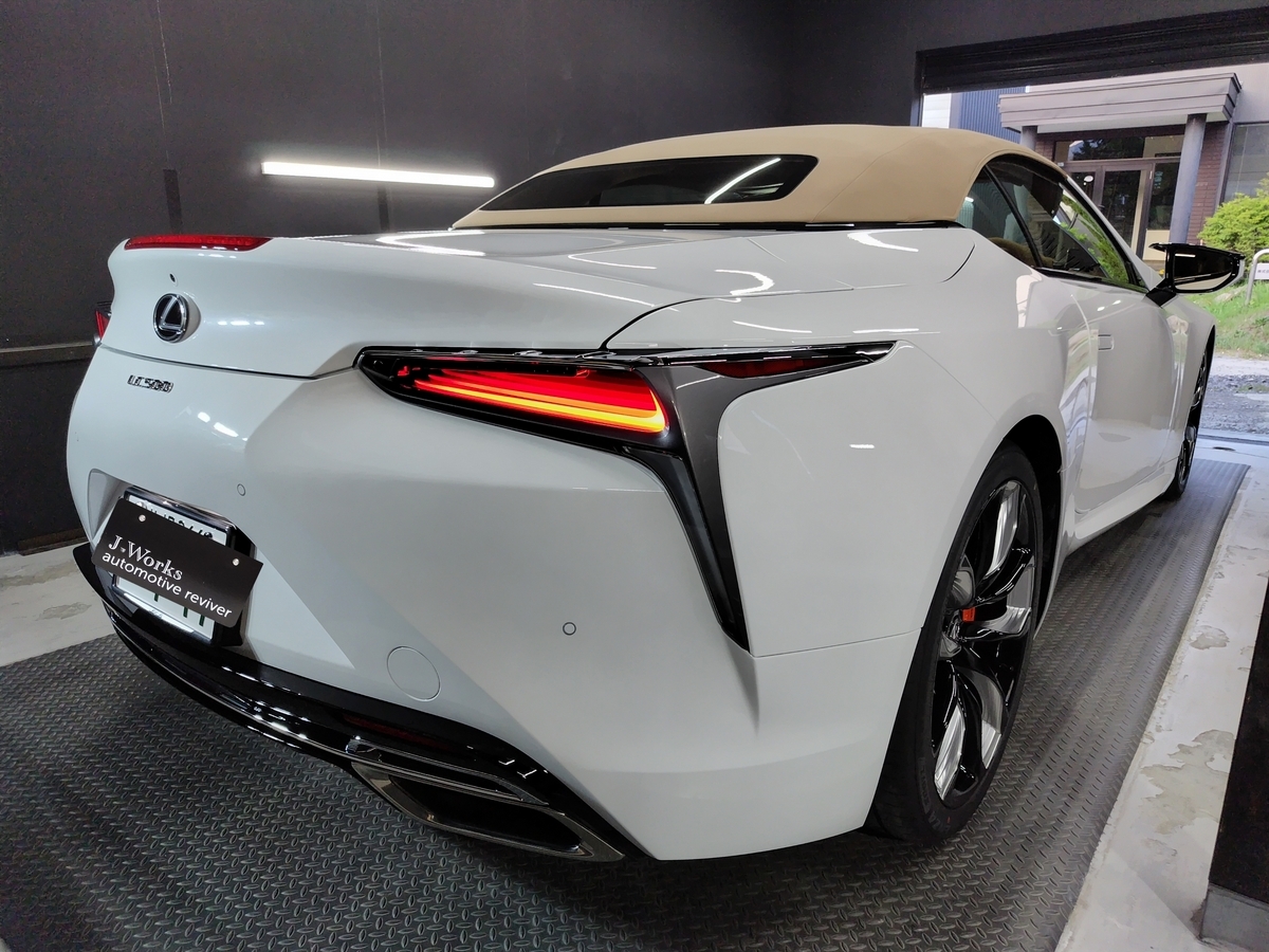レクサスLC 500 コンバーチブル 幌＋ボディ＋内装レザーフルコーティング札幌北広島恵庭江別千歳ディーラー２