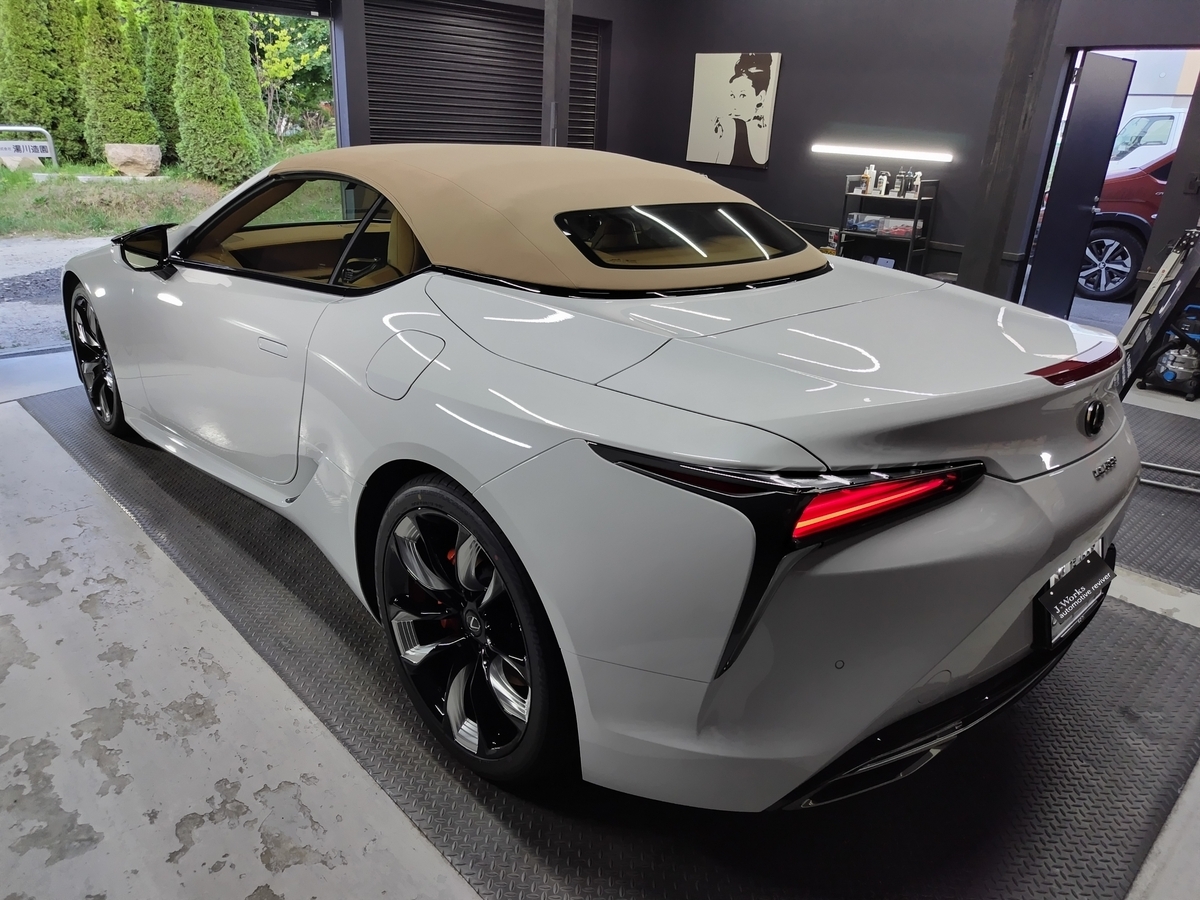 レクサスLC 500 コンバーチブル 幌＋ボディ＋内装レザーフルコーティング札幌北広島恵庭江別千歳ディーラー３