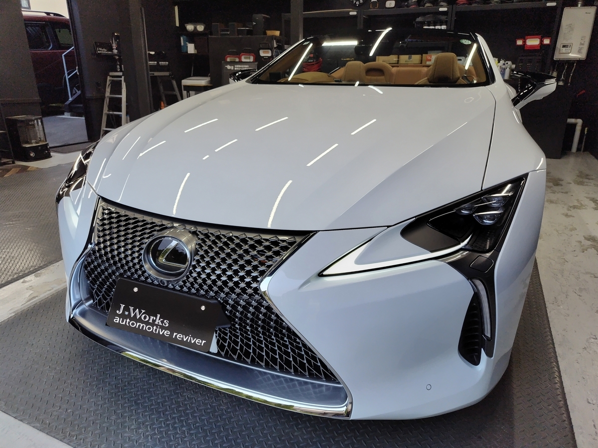 レクサスLC 500 コンバーチブル 幌＋ボディ＋内装レザーフルコーティング札幌北広島恵庭江別千歳ディーラー１４
