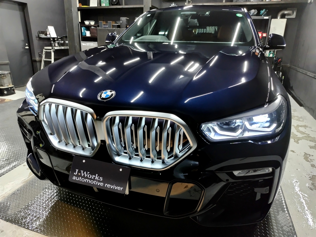 BMW X6 Mスポーツ 内装革シート他レザーコーティング＋ボディ全体ウロコ取り札幌北広島恵庭千歳市ディーラー