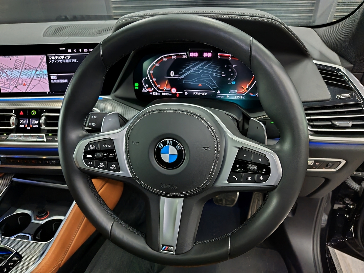 BMW X6 Mスポーツ 内装革シート他レザーコーティング＋ボディ全体ウロコ取り札幌北広島恵庭千歳市ディーラーハンドルクリーニング３アフター