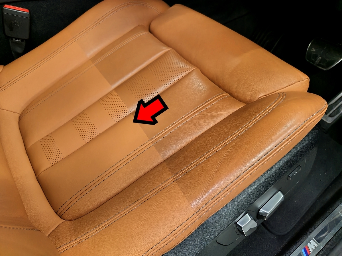 BMW X6 Mスポーツ 内装革シート他レザーコーティング＋ボディ全体ウロコ取り札幌北広島恵庭千歳市ディーラー運転席クリーニング１