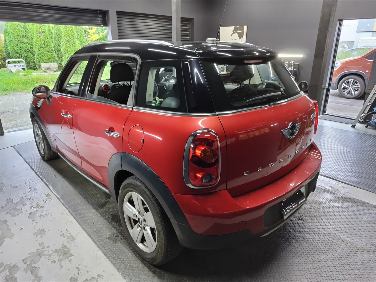 ミニクーパーDクロスオーバー 車内除菌消臭クリーニング札幌MINI北広島恵庭千歳市ディーラーリア