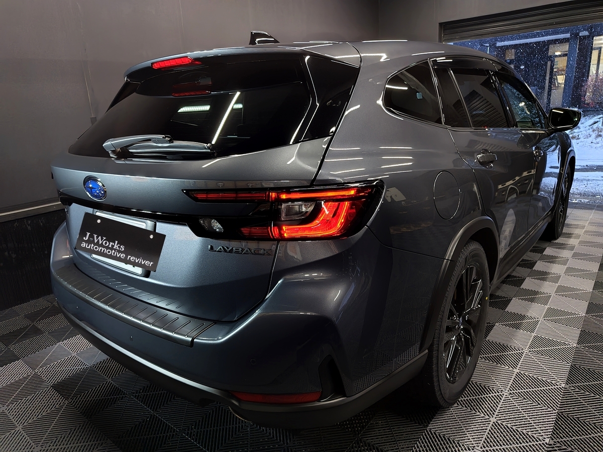 レヴォーグ レイバック ボディ・未塗装樹脂グリル・内装革レザーシートステアリングハンドルコーティング札幌北広島恵庭江別千歳旭川スバルディーラーリアゲート