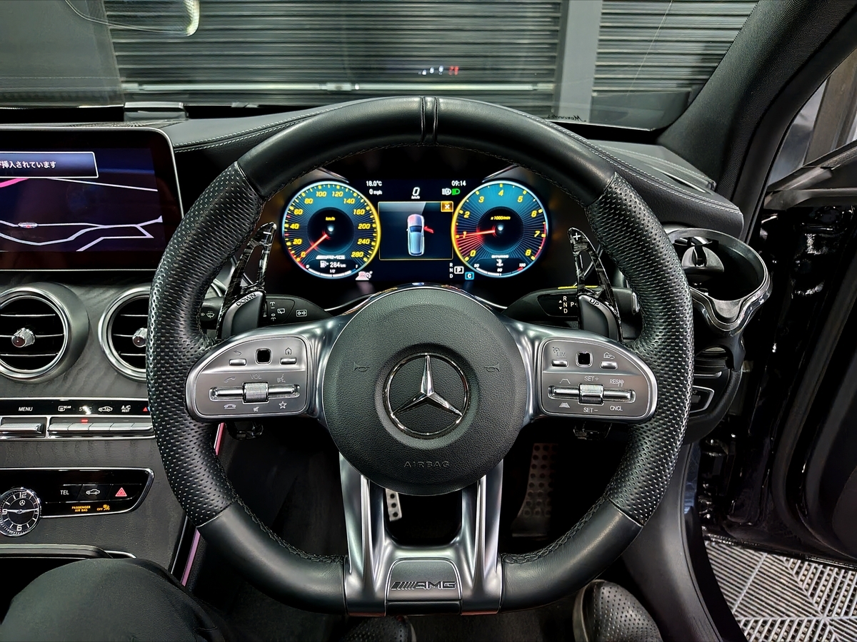 メルセデスAMG C43ステアリングハンドルカラーリングチェンジ札幌ベンツ札幌旭川帯広函館ヤナセシュテルンMID ALFAディーラー純正