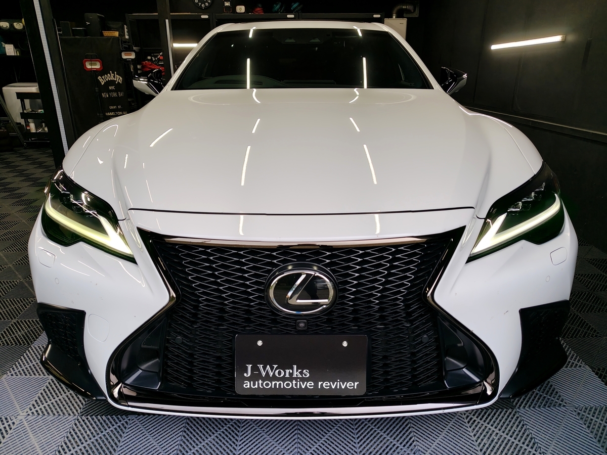LS500 Fスポーツ革シート補修リペア+レザーコーティング レクサス修理札幌北広苫小牧江別千歳旭川ディーラーCPO運転席クリーニング正面