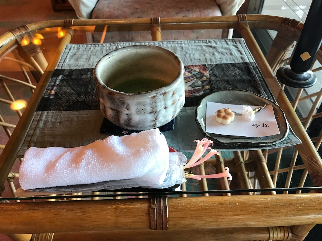 抹茶とお菓子