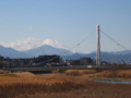 [富士山]ふれあい橋と富士山