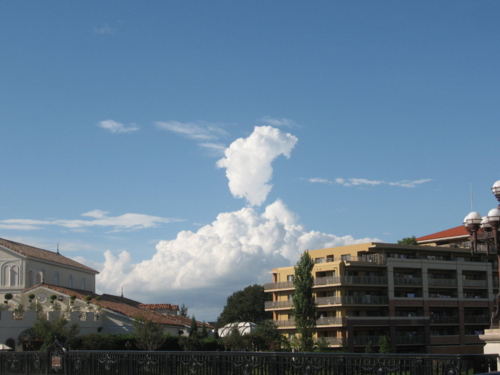 入道雲の先端が…