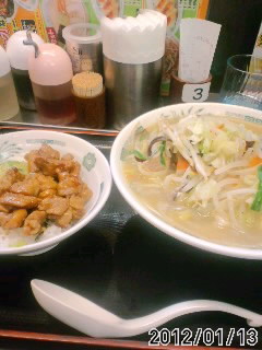 野菜たっぷりタンメン＋焼き鳥丼