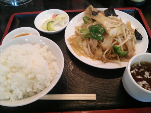 肉野菜炒め定食＠南京亭