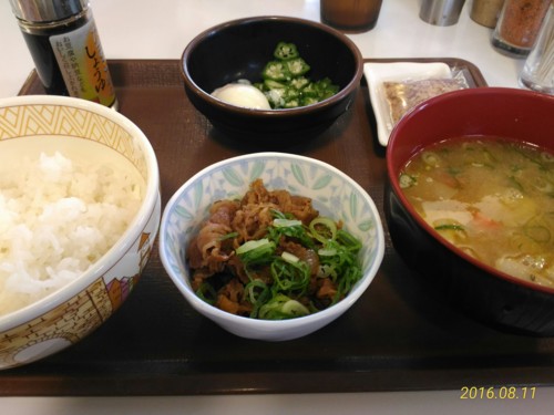 まぜのっけ朝食(豚汁へ変更）＠すき家